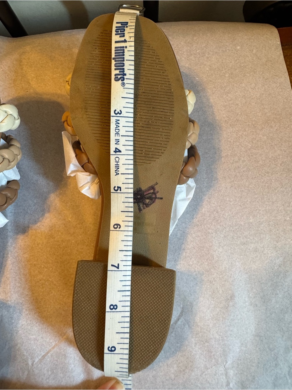 Dolce Vita Tan, Cream & Light Brown Braided Slide Heels Size 7 Medium. ๐ฅ๐๐บโญ๏ธ - Picture 12 of 13
